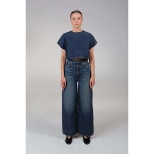 NWT Etica X Anthropologie Marley Ultra High Rise Wide Leg Baggy Jean Size 29